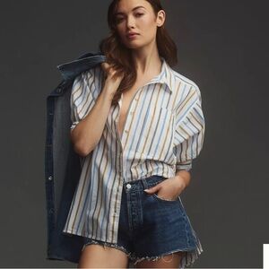 Anthropologie Pilcro Painter Buttondown Shirt XXS